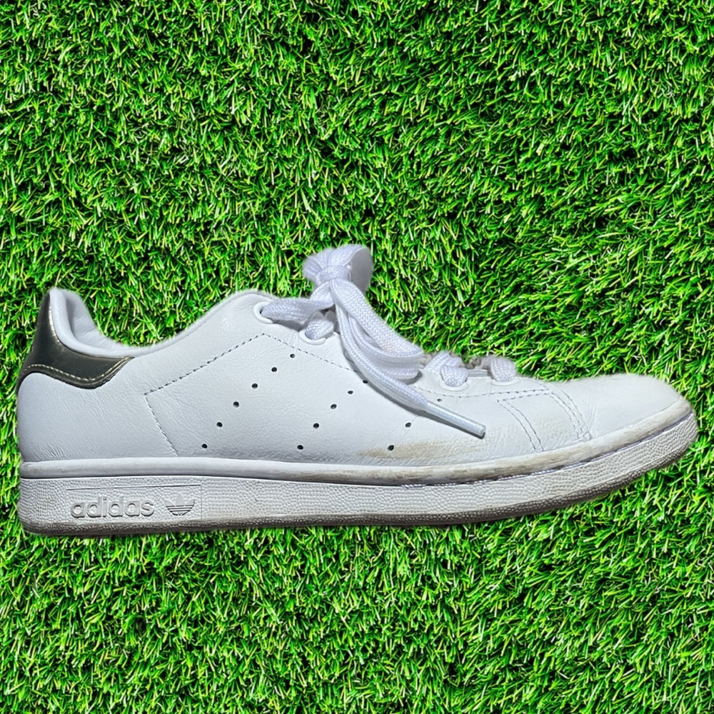 ‼️Women’s 6🚺Adidas Stan Smith Elizabeth White Gold Sneakers💛